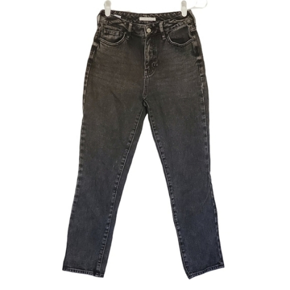7181 * PacSun Mom Jeans Denim Black Gray Size 25